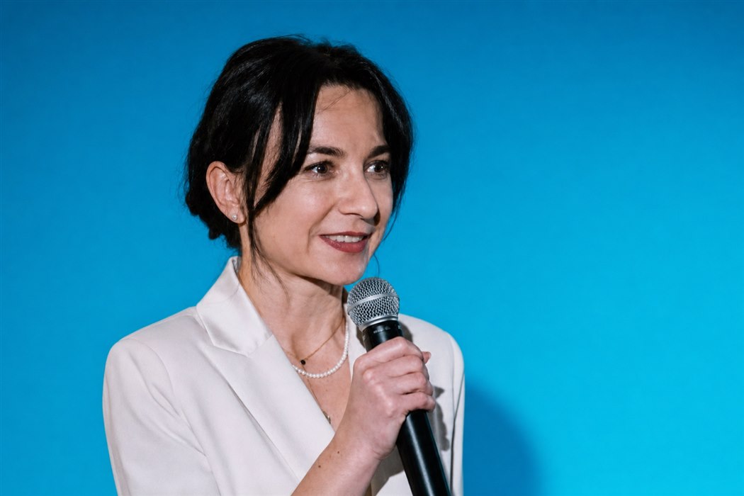 Katarzyna Szewczyk podczas wystąpienia